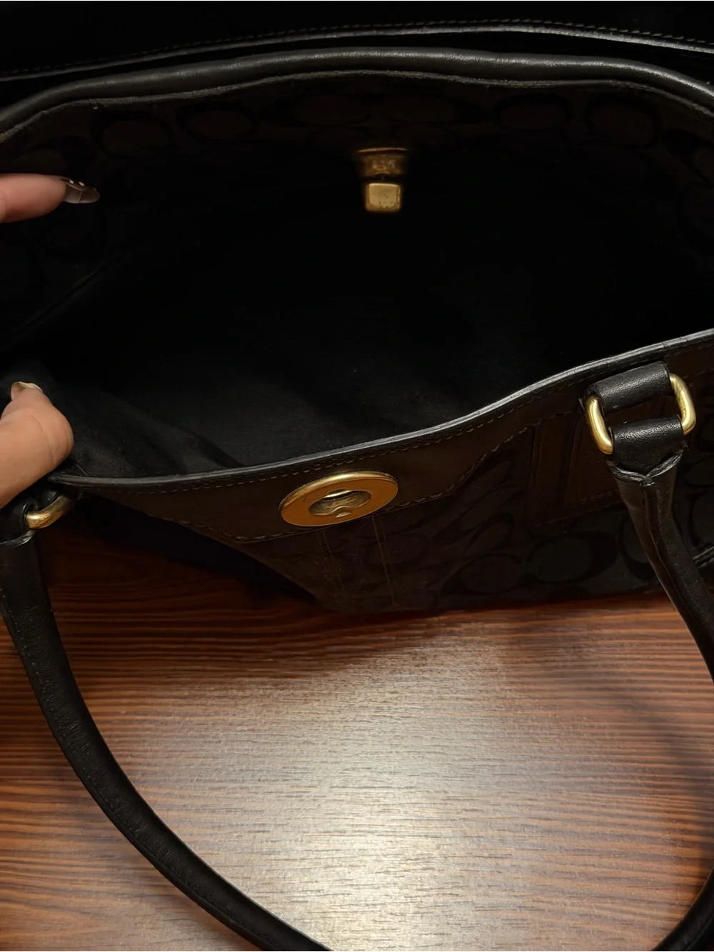 Black Hamptons carryall handbag